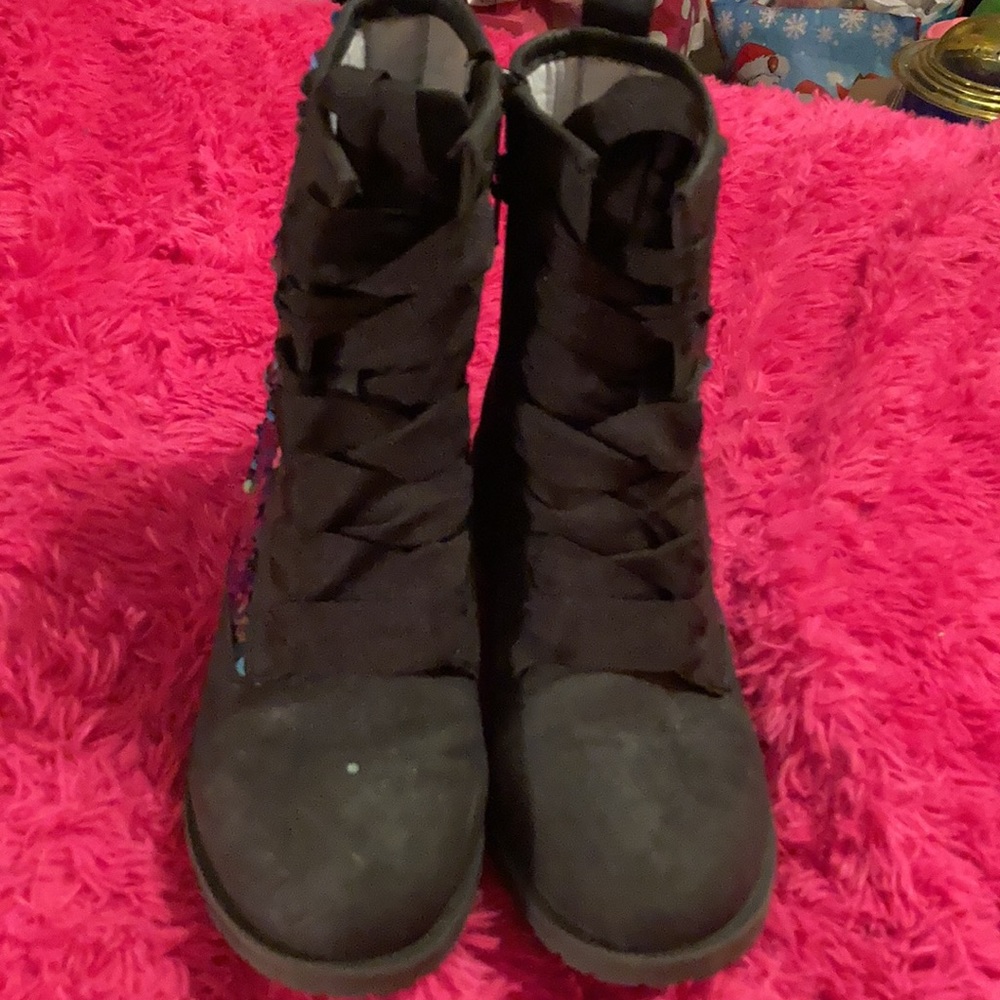 BUNDLE of Cute Glitter Sequin Zipper Boots and Glitter Shoes Size 3 Girls! π - Picture 9 of 16